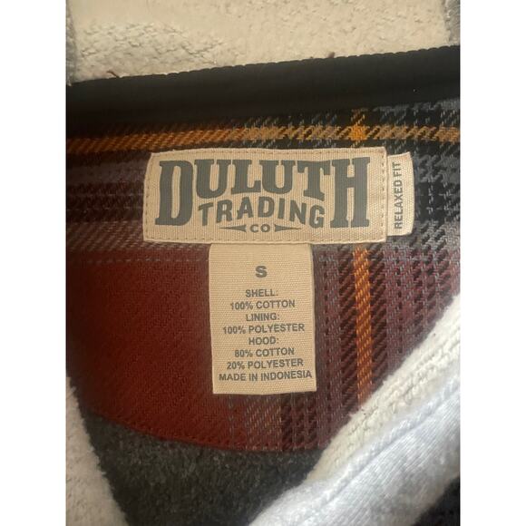 Mens Duluth Trading Flapjack Relaxed Fit Hooded Shirt Jac Jacket Coat Small - Picture 3 of 5